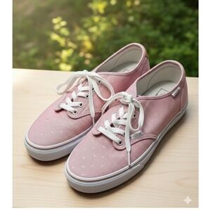 Vans Red White Trainers Sneakers Sz 9.5 Casual Classic